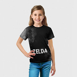 Футболка детская Zelda glitch на темном фоне, цвет: 3D-принт — фото 2