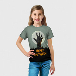 Футболка детская Halloween - рука мертвеца, цвет: 3D-принт — фото 2
