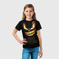 Футболка детская Страшный Джек - хэллоуин, цвет: 3D-принт — фото 2