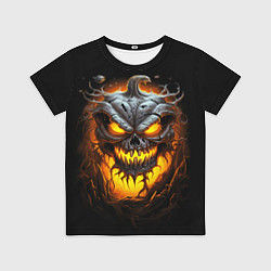 Футболка детская Halloween - зловещая тыква, цвет: 3D-принт