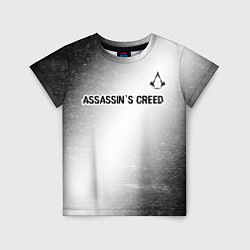 Футболка детская Assassins Creed glitch на светлом фоне посередине, цвет: 3D-принт