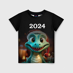Футболка детская Дракон символ года 2024, цвет: 3D-принт