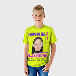 Футболка детская Jennie - певица Blackpink, цвет: 3D-принт — фото 2