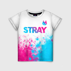 Футболка детская Stray neon gradient style посередине, цвет: 3D-принт