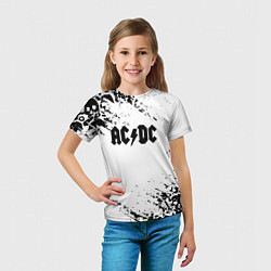 Футболка детская ACDC rock collection краски черепа, цвет: 3D-принт — фото 2