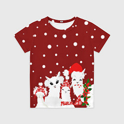 Футболка детская Семья ламы, цвет: 3D-принт