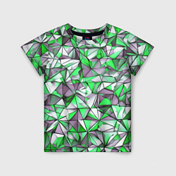 Футболка детская Маленькие зелёные треугольники, цвет: 3D-принт