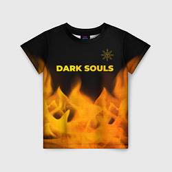 Детская футболка Dark Souls - gold gradient посередине