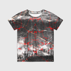 Футболка детская Красные узоры, цвет: 3D-принт