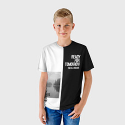 Футболка детская Чёрно белый Stay always close be a guide мечты, цвет: 3D-принт — фото 2