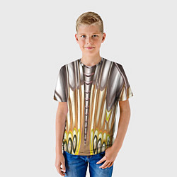 Футболка детская Абстрактный рисунок по мотивам крыла бабочки, цвет: 3D-принт — фото 2