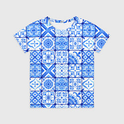 Футболка детская Голубая плитка из кухни, цвет: 3D-принт