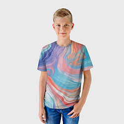 Футболка детская Цветной вихрь, цвет: 3D-принт — фото 2