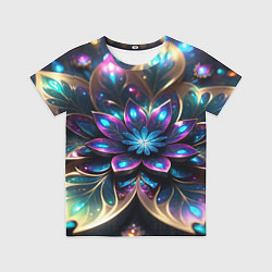 Футболка детская Абстрактный фрактальный цветок, цвет: 3D-принт