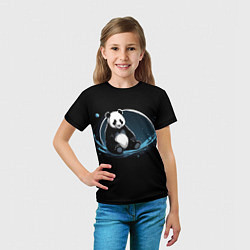 Футболка детская Панда сидит, цвет: 3D-принт — фото 2