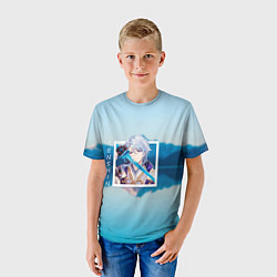 Футболка детская Камисато Аято, цвет: 3D-принт — фото 2