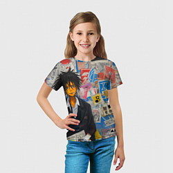 Футболка детская Аниме пацан на фоне стены, цвет: 3D-принт — фото 2