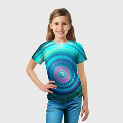 Футболка детская Фрактальная абстракция 3, цвет: 3D-принт — фото 2