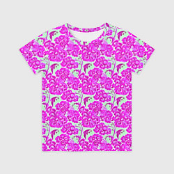Детская футболка Розовая гжель