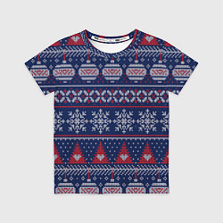 Футболка детская New Years sweater, цвет: 3D-принт