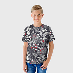 Футболка детская Разные грибы, цвет: 3D-принт — фото 2