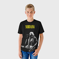 Футболка детская Группа Nirvana Курт Кобейн, цвет: 3D-принт — фото 2
