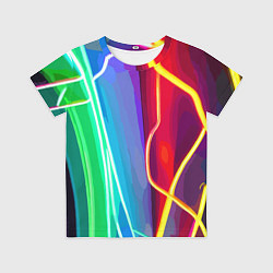 Детская футболка Абстрактные цветные полосы - композиция
