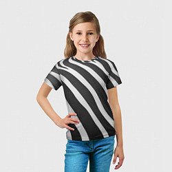 Футболка детская Зебровые линии, цвет: 3D-принт — фото 2