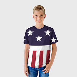 Футболка детская Флаг Америки, цвет: 3D-принт — фото 2