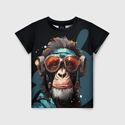 Детская футболка Крутая обезьяна в очках