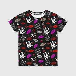 Футболка детская Крестики сердечки, цвет: 3D-принт