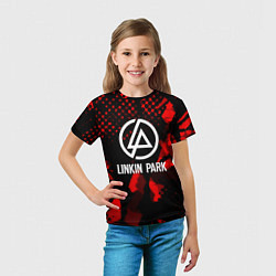 Футболка детская Linkin park краски текстуры, цвет: 3D-принт — фото 2