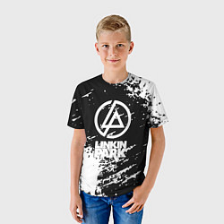 Футболка детская Linkin park logo краски текстура, цвет: 3D-принт — фото 2