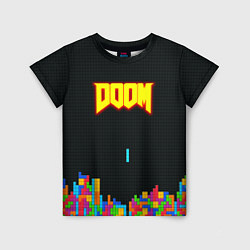 Футболка детская Doom x tetrix коллабарация, цвет: 3D-принт