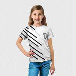 Футболка детская Juventus sport geometry, цвет: 3D-принт — фото 2