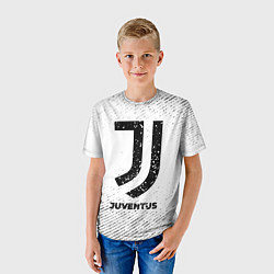 Футболка детская Juventus с потертостями на светлом фоне, цвет: 3D-принт — фото 2