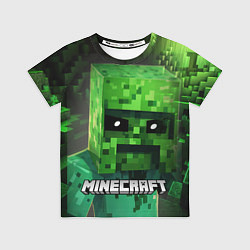 Футболка детская Minecraft персонаж большой зеленый монстр, цвет: 3D-принт