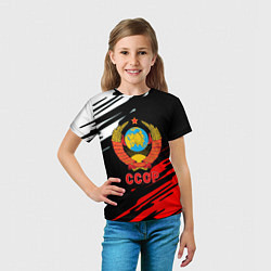 Футболка детская СССР краски текстура, цвет: 3D-принт — фото 2