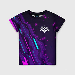 Футболка детская Warframe neon gaming, цвет: 3D-принт