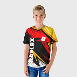 Футболка детская Роблокс - спортивная абстрация, цвет: 3D-принт — фото 2