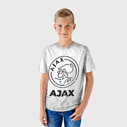 Футболка детская Ajax с потертостями на светлом фоне, цвет: 3D-принт — фото 2