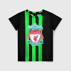 Футболка детская Liverpool line green, цвет: 3D-принт