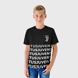 Футболка детская Juventus pattern fc club steel, цвет: 3D-принт — фото 2