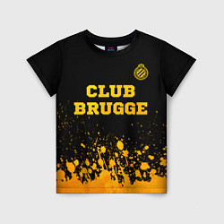 Детская футболка Club Brugge - gold gradient посередине