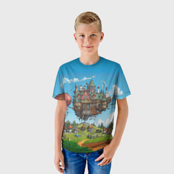 Футболка детская Фантастический парящий дом, цвет: 3D-принт — фото 2