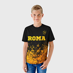 Футболка детская Roma - gold gradient посередине, цвет: 3D-принт — фото 2