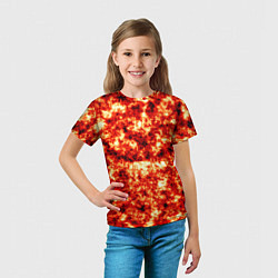 Футболка детская Vulcan lava texture, цвет: 3D-принт — фото 2