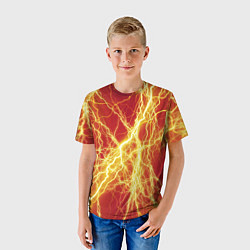 Футболка детская Lightning strikes, цвет: 3D-принт — фото 2