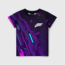 Футболка детская Forza Horizon neon gaming, цвет: 3D-принт