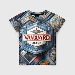 Футболка детская Vanguard denim patchwork - ai art, цвет: 3D-принт